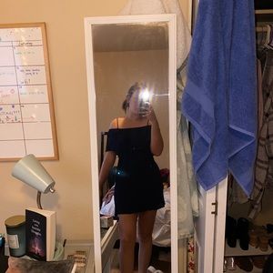 IJoah Navy off the shoulder dress